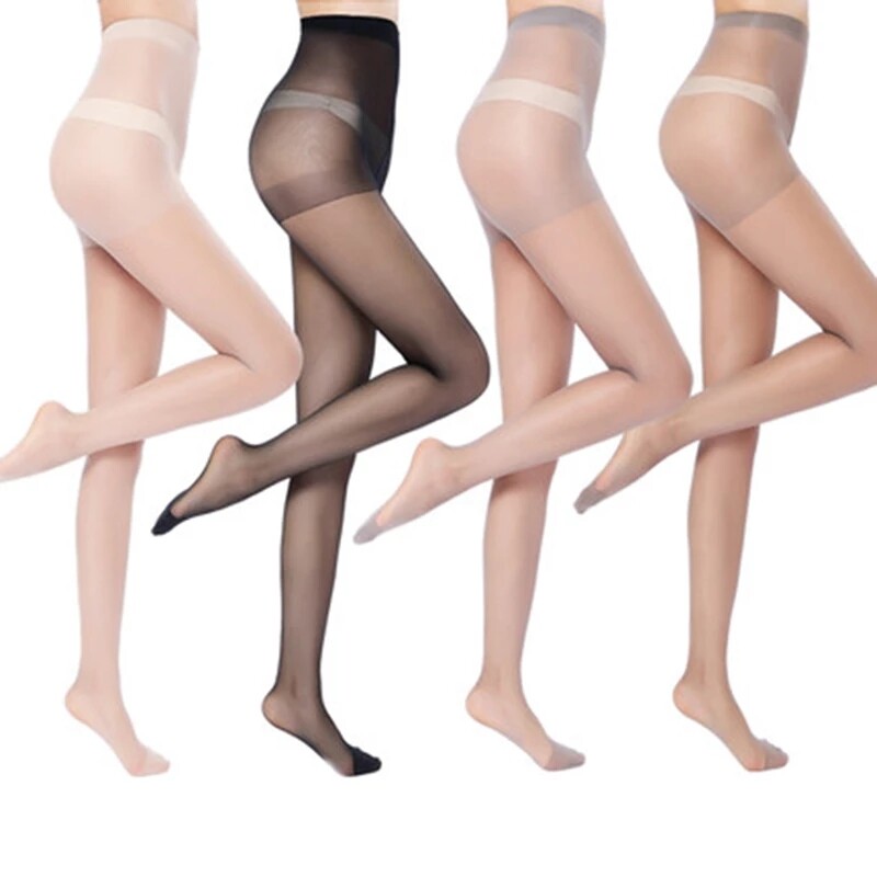 New High Elastic Black Sexy Stockings Women Invisible Pantyhose Sexy Skinny Legs Tights Prevent Hook Silk Medias Girl Pantys