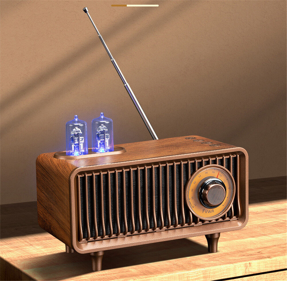 Retro Bluetooth Speaker Subwoofer Radio Memory Card U Disk FM Radio Sound Indoor Wireless Portable Speaker