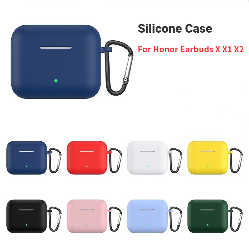 For Huawei honor Earbuds X Case Solid Color Shockproof Silicone Earphone Case fundas Honor Earbuds X1 X2 hearphone Protect Cover